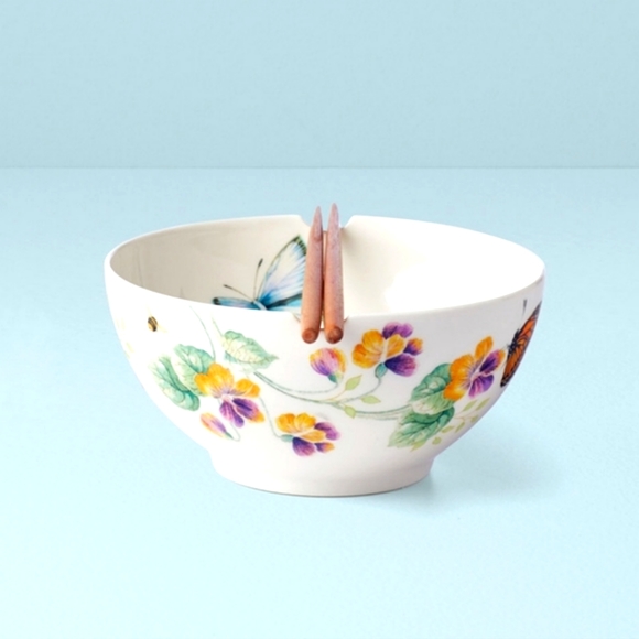 🪭Lenox Porcelain Ramen🍜 Bowl w/Chopsticks - Picture 2 of 14